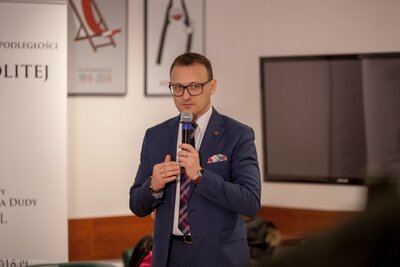 Prezentacja wirtualnego projektu IPN „Mapa Miejsc Pamięci Narodowej” – Warszawa, 26 lutego 2018. Fot. Marcin Jurkiewicz (IPN)
