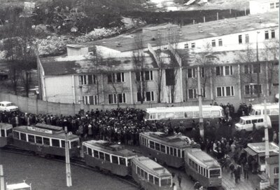 Manifestacja zorganizowana przez WZZ w rocznicę Grudnia ’70. Gdańsk, 16 grudnia 1978 r. Fot. ze zbiorów Bogdana Borusewicza