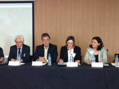 Konferencja 23 kwietnia 2018. Wystąpienie dyrektor Archiwum IPN Marzeny Kruk (druga od prawej)