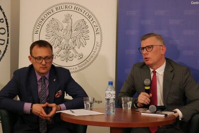 W dyskusji udział wzięli: dr hab. Sławomir Cenckiewicz, dr Rafał Leśkiewicz