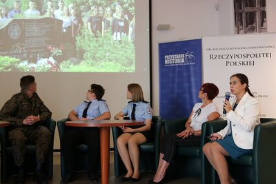 Konferencja prasowa na temat konkursu „Policjanci w służbie historii” – Warszawa, 7 września 2018. Fot. Aleksandra Wierzchowska (IPN)