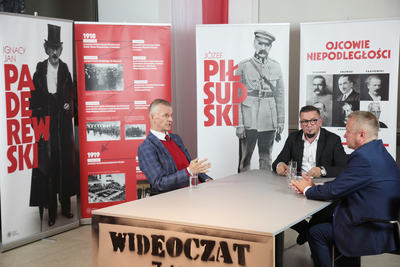 „Wideoczat z historią” o niepodległości –  6 listopada 2018. Fot. Piotr Życieński (IPN)