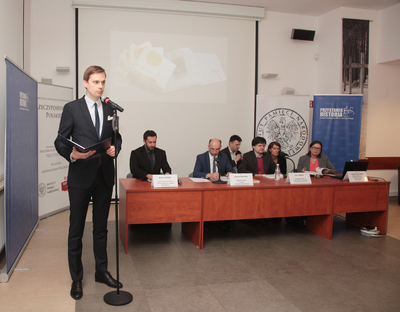 Konferencja prasowa z udziałem członków Platformy Europejskiej Pamięci i Sumienia oraz przedstawicieli IPN – 23 maja 2019. Fot. Piotr Życieński (IPN)