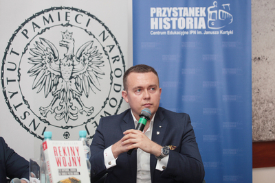 Piotr Nisztor, autor „Rekinów wojny”. Fot. Piotr Życieński (IPN)