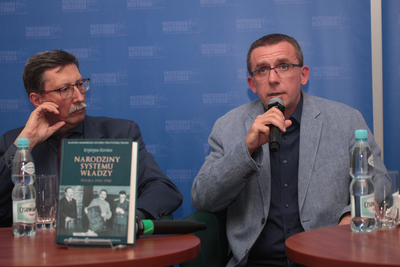 Prof. Jan Żaryn i Rafał Dudkiewicz. Fot. Piotr Życieński (IPN)