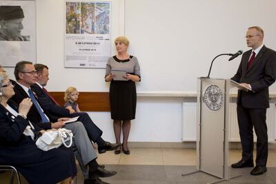 Od lewej p.o. dyrektora Archiwum IPN Renata Soszyńska, Prezes IPN dr Łukasz Kamiński