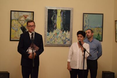 Tbilisi. Muzeum Sztuk Pięknych. Oficjalne wystąpienie prezesa IPN na promocji Biuletynu Archiwalnego MSW Gruzji