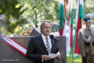 Wiceminister obrony narodowej Węgier Tamas Vargha – Warszawa, 19 września 2017. Fot. Marcin Jurkiewicz / IPN