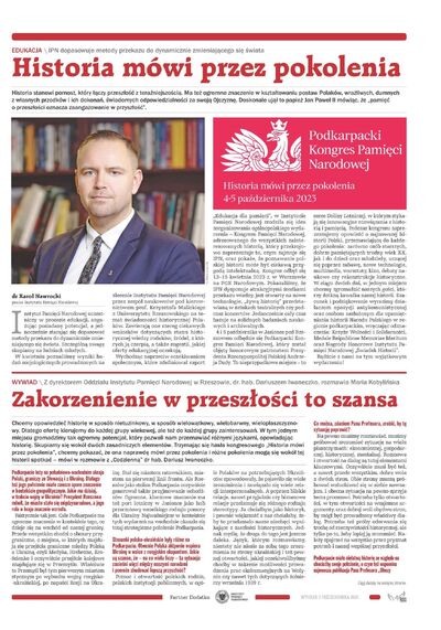 Dodatek specjalny do „Gazety Polskiej Codziennie” poświęcony Podkarpackiemu Kongresowi Pamięci Narodowej – 3 października 2023