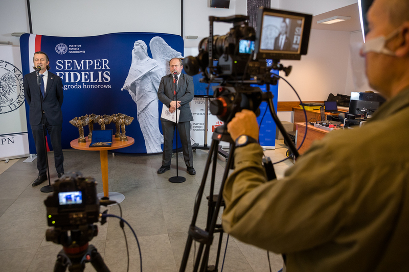 The laureates of the "Semper Fidelis Prize , 3 November 2020; photo by Sławek Kasper IPN