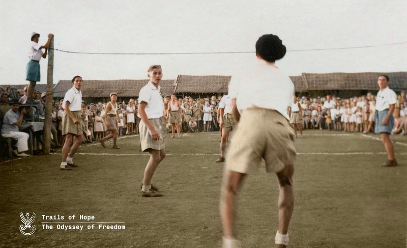 Volleyball match, Valivade-Kolhapur, 1943–1947; photo courtesy of the Polish Institute and Sikorski Museum