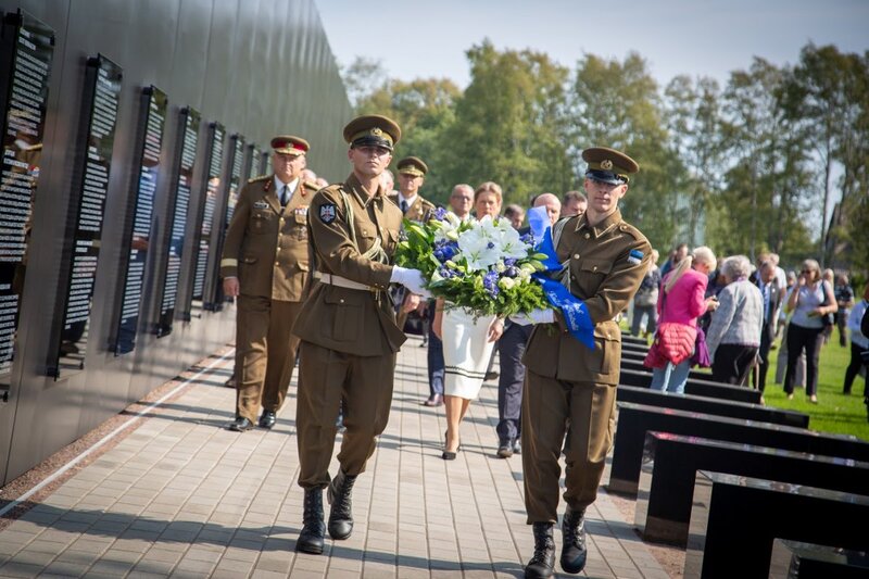 Opening of the memorial to the victims of Communism, Tallinn, Estonia