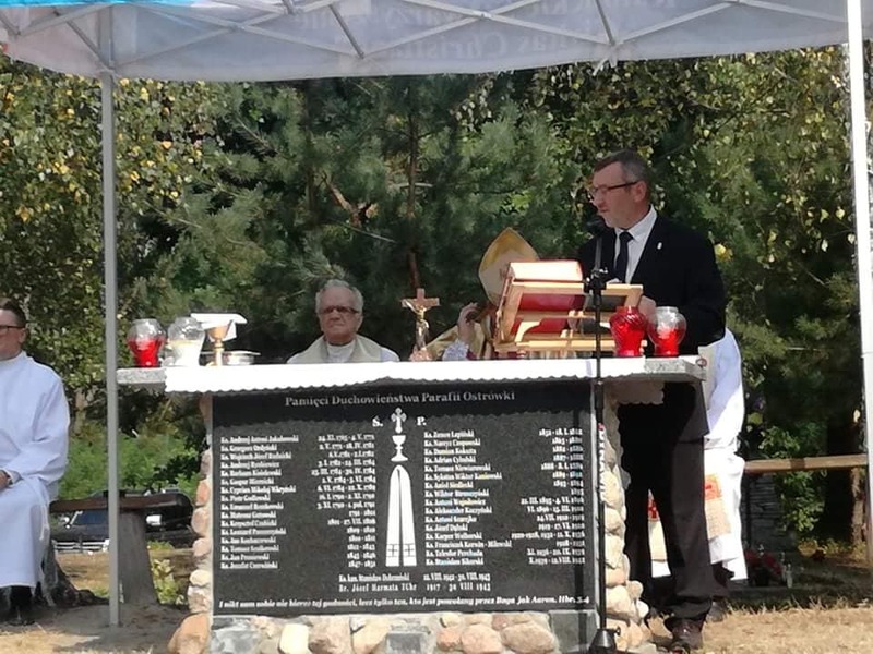 Commemoration of the 75th anniversary of the massacre in Ostrówki and Wola Ostrowiecka – Ostrówki, 2 September 2018
