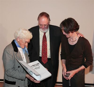 From left: Kazimiera Mika (the girl from the famous photo), Sam and Amy Bryan