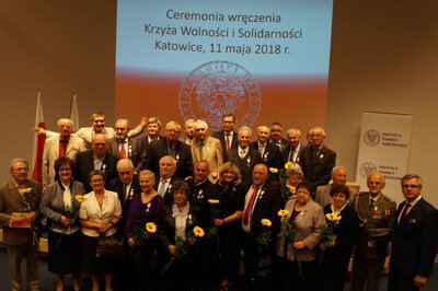 Uroczystość wręczenia Krzyży Wolności i Solidarności – Katowice, 11 maja 2018