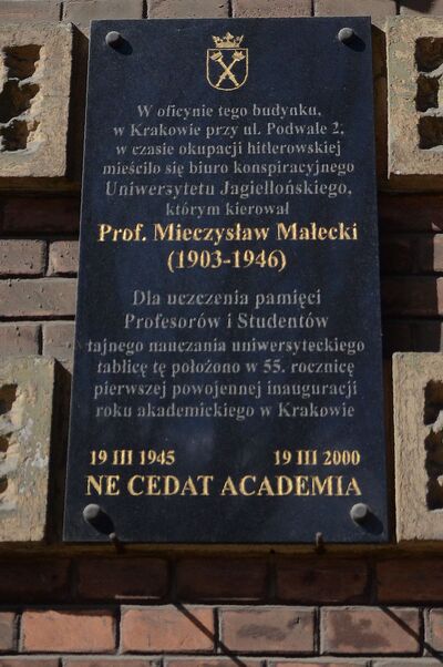 Uczciliśmy pamięć profesorów i studentów tajnego nauczania na UJ. Fot. Janusz Ślęzak (IPN)