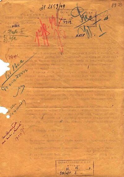Rozkaz Specjalny Dowództwa KBW z 11 VIII 1949 r. (Archiwum IPN w Łodzi, Akta WUBP w Łodzi, sygn. 169/10, k. 23)