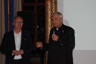 Prof. Krzysztof Szwagrzyk i ks. Jan Kleszcz
