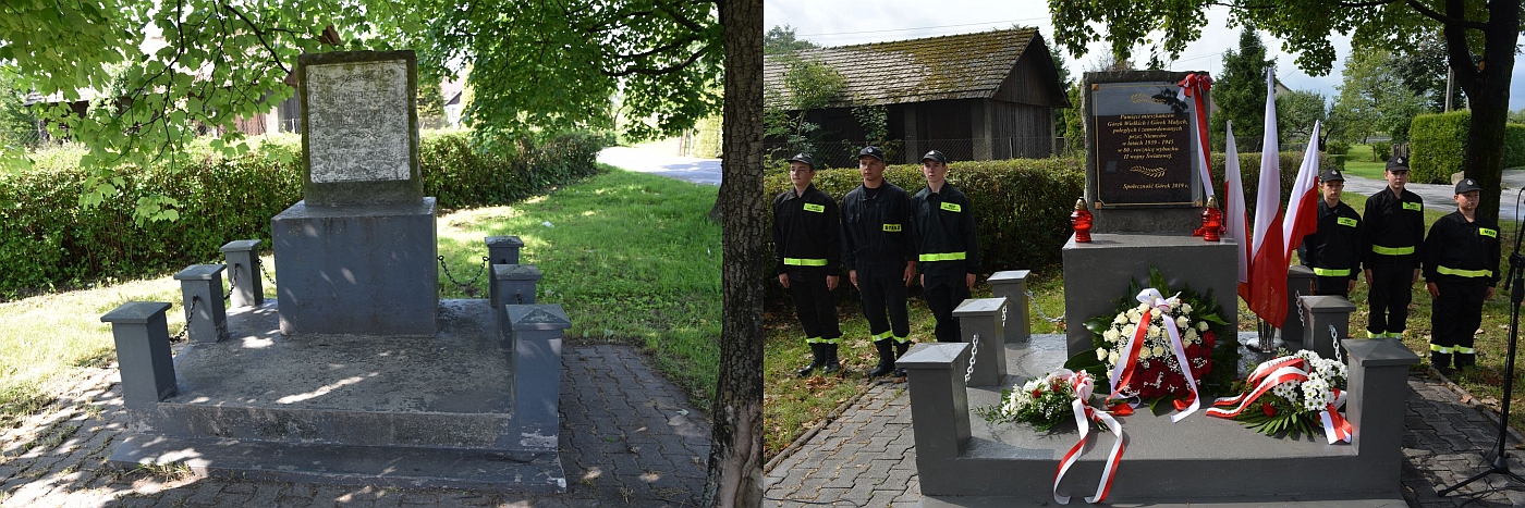 Zdjęcie Pomnika przed i po remoncie