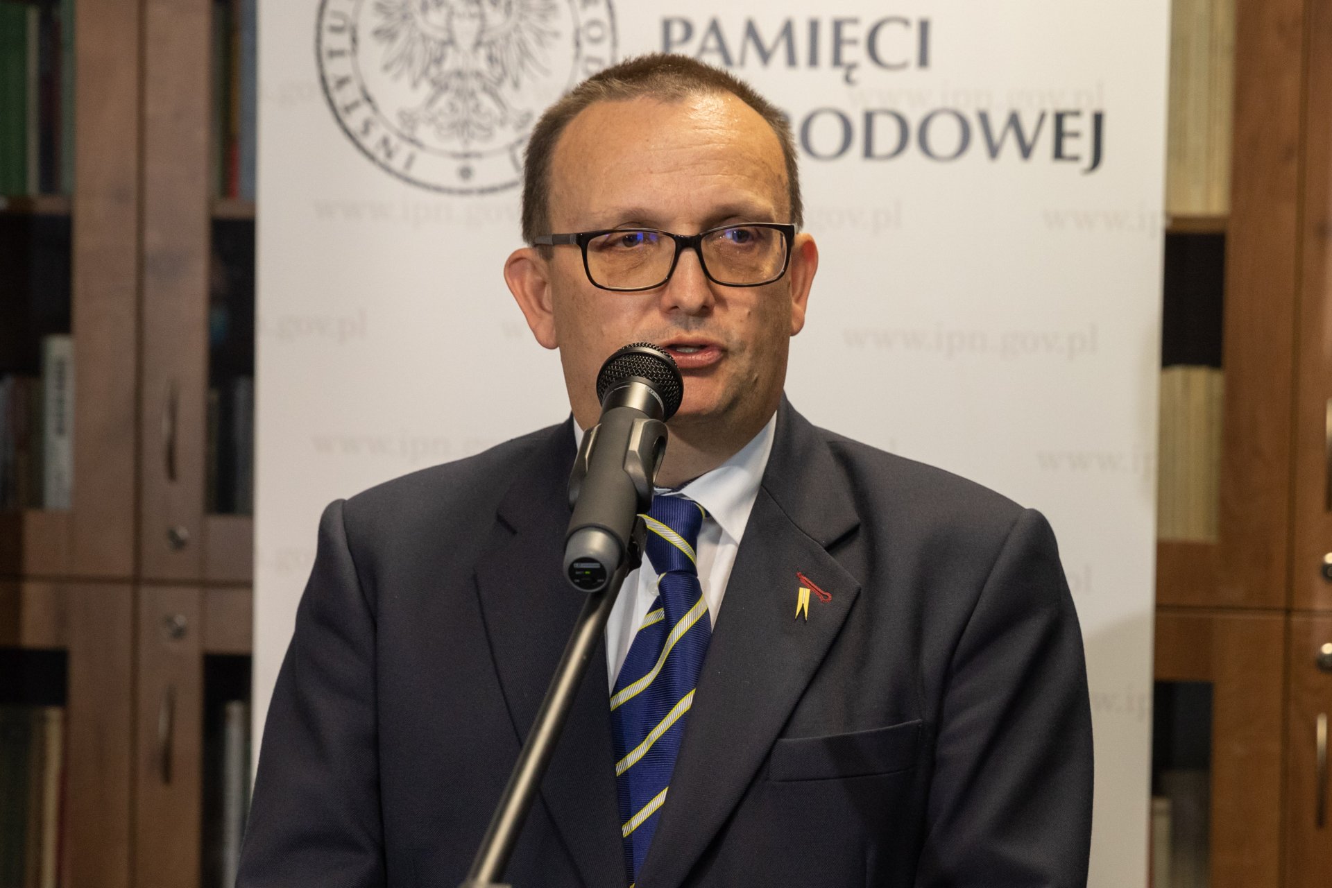 P.o. dyrektora Oddziału IPN we Wrocławiu Paweł Rozdżestwieński – 8 września 2021. Fot. Mikołaj Bujak (IPN)