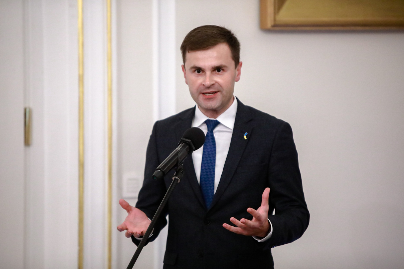 Oleh Kuts, radca-minister Ambasady Ukrainy – Warszawa, 14 września 2021. Fot. Sławek Kasper (IPN)