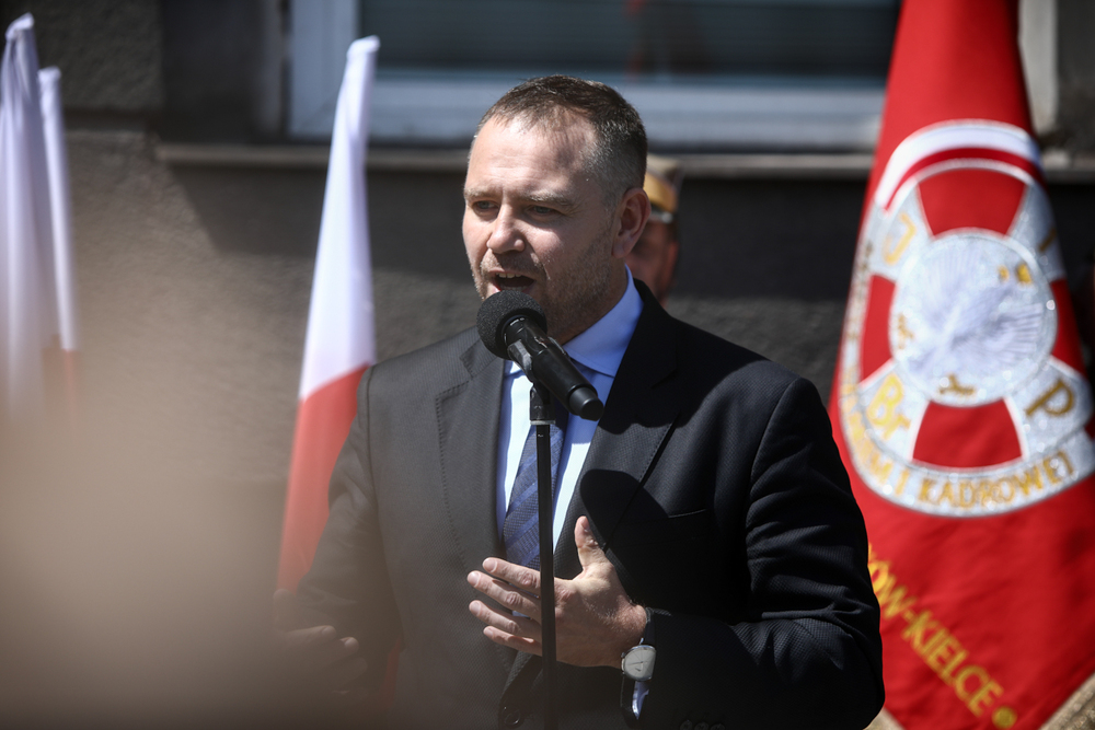 Uroczystość odsłonięcia tablicy upamiętniającej ppłk. Wacława Lipińskiego – Warszawa, 28 maja 2024. Na zdj. prezes IPN dr Karol Nawrocki. Fot. Sławek Kasper (IPN)