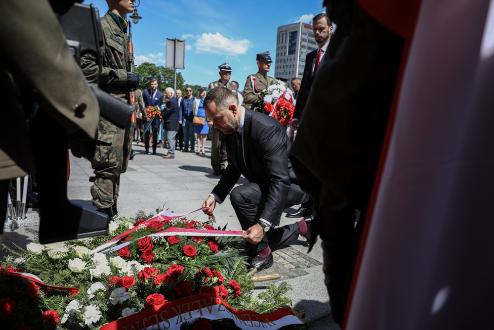 Uroczystość odsłonięcia tablicy upamiętniającej ppłk. Wacława Lipińskiego – Warszawa, 28 maja 2024. Fot. Sławek Kasper (IPN)