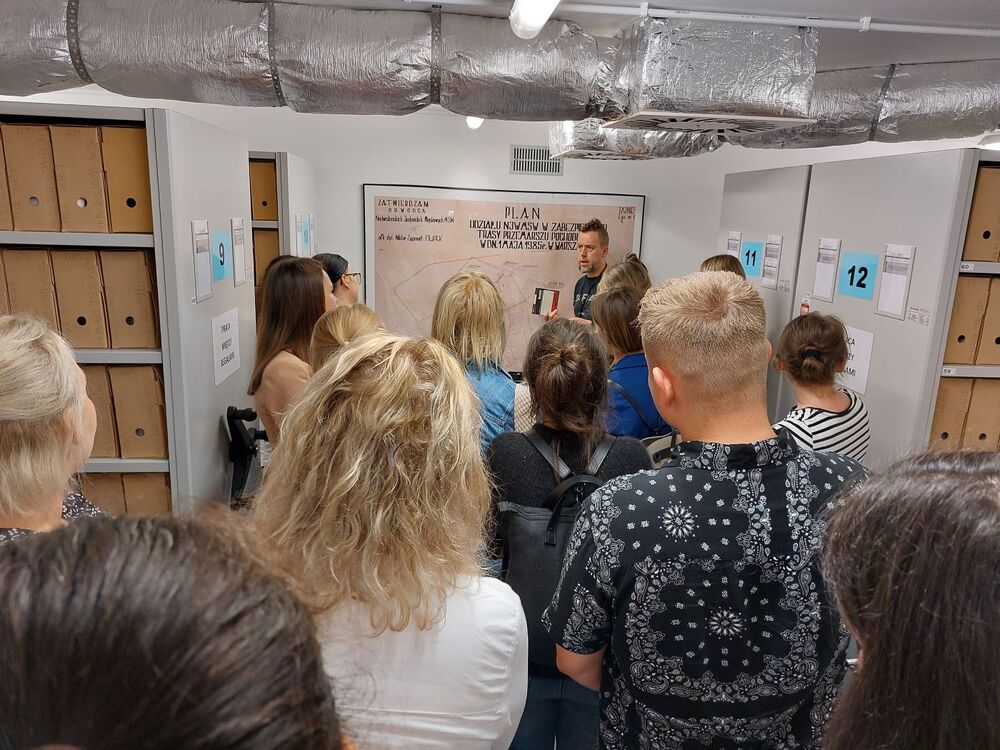 Studenci Wydziału Pedagogiki Akademii Zamojskiej w Archiwum IPN – 4 czerwca 2024. Fot. Paweł Zielony (IPN)