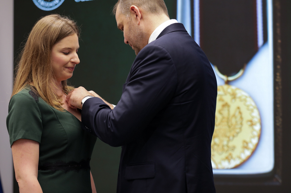 Uroczystość wręczenia Krzyży Wolności i Solidarności oraz medali Reipublicae Memoriae Meritum – Kraków, 7 czerwca 2024. Fot. Mikołaj Bujak (IPN)