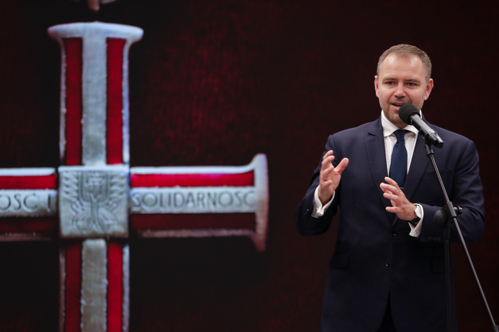 Uroczystość wręczenia Krzyży Wolności i Solidarności oraz medali Reipublicae Memoriae Meritum. Na zdj. dr Karol Nawrocki, prezes IPN – Kraków, 7 czerwca 2024. Fot. Mikołaj Bujak (IPN)