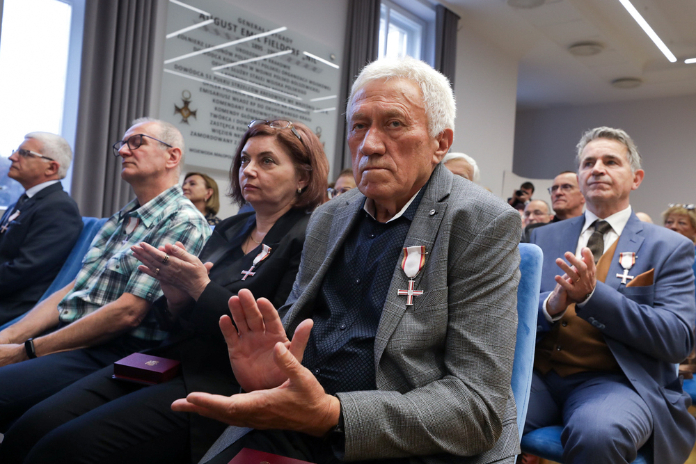 Uroczystość wręczenia Krzyży Wolności i Solidarności oraz medali Reipublicae Memoriae Meritum – Kraków, 7 czerwca 2024. Fot. Mikołaj Bujak (IPN)