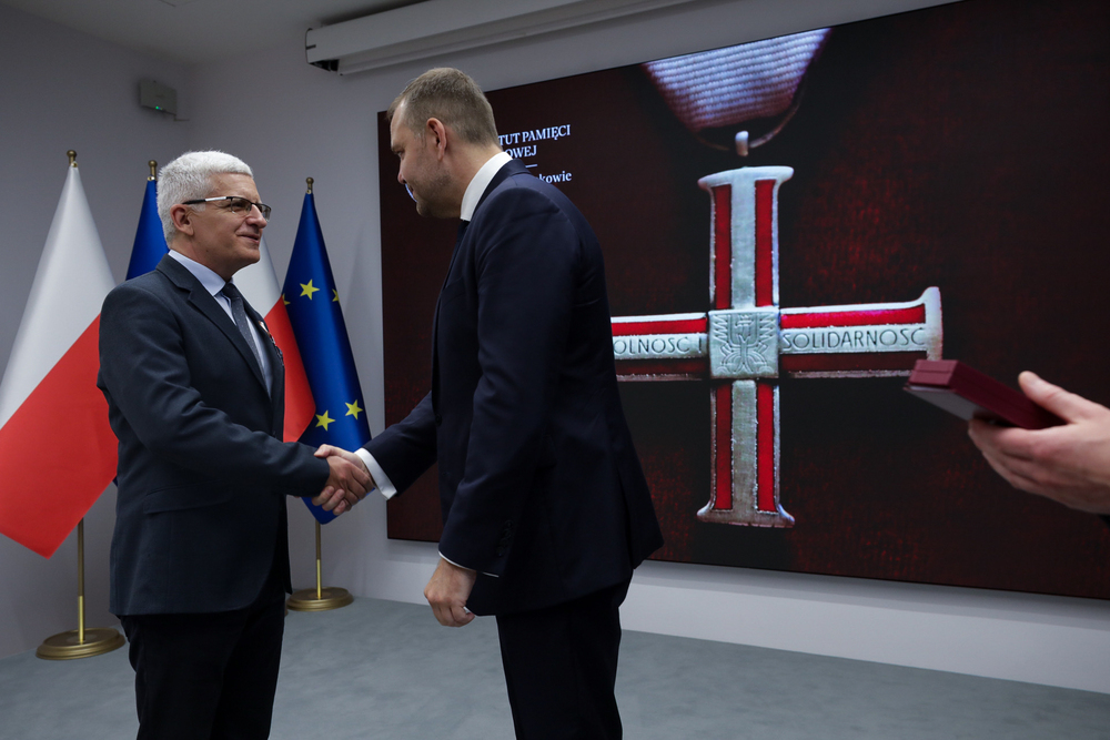 Uroczystość wręczenia Krzyży Wolności i Solidarności oraz medali Reipublicae Memoriae Meritum – Kraków, 7 czerwca 2024. Fot. Mikołaj Bujak (IPN)