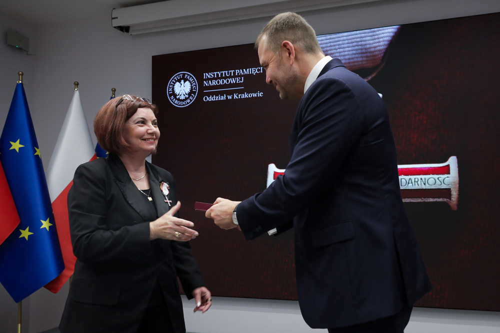 Uroczystość wręczenia Krzyży Wolności i Solidarności oraz medali Reipublicae Memoriae Meritum – Kraków, 7 czerwca 2024. Fot. Mikołaj Bujak (IPN)