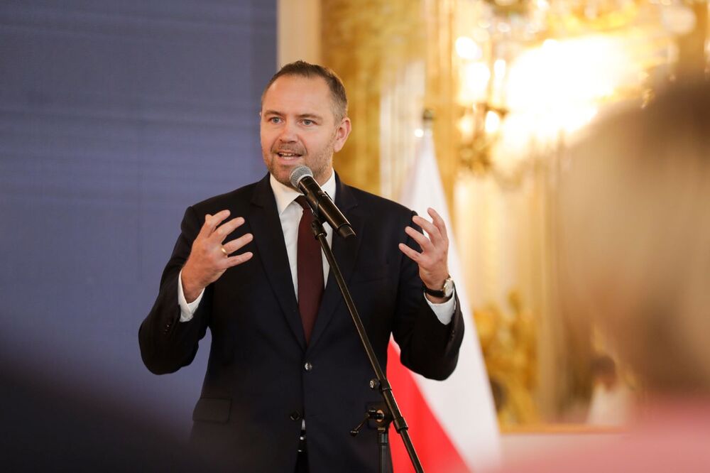 Uroczysta gala wręczenia nagrody IPN „Kustosz Pamięci Narodowej” – 10 czerwca 2024. Na zdj. prezes IPN dr Karol Nawrocki. Fot. Mikołaj Bujak (IPN)