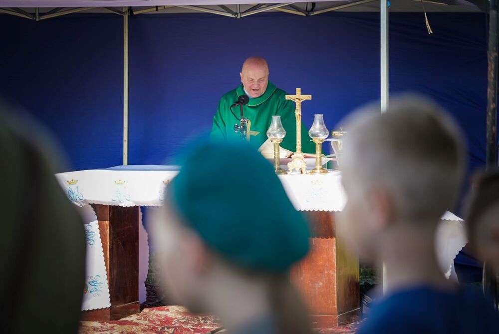 Uroczystości upamiętnienia żołnierzy Narodowego Zjednoczenia Wojskowego poległych w 1950 roku – Popowo Borowe, 16 czerwca 2024. Fot. Mateusz Niegowski (IPN)