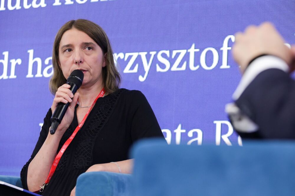 Debata „Edukacja dla pamięci” – 19 czerwca 2024. Na zdj. Małgorzata Rogal-Dropińska. Fot. Mikołaj Bujak (IPN)