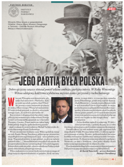 „Jego partią była polska” – dodatek specjalny do miesięcznika „Sieci”
