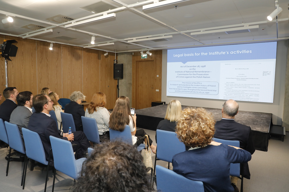 Przedstawiciele środowisk żydowskich w Centralnym Przystanku Historia – Warszawa, 24 czerwca 2024. Fot. Piotr Życieński (IPN)