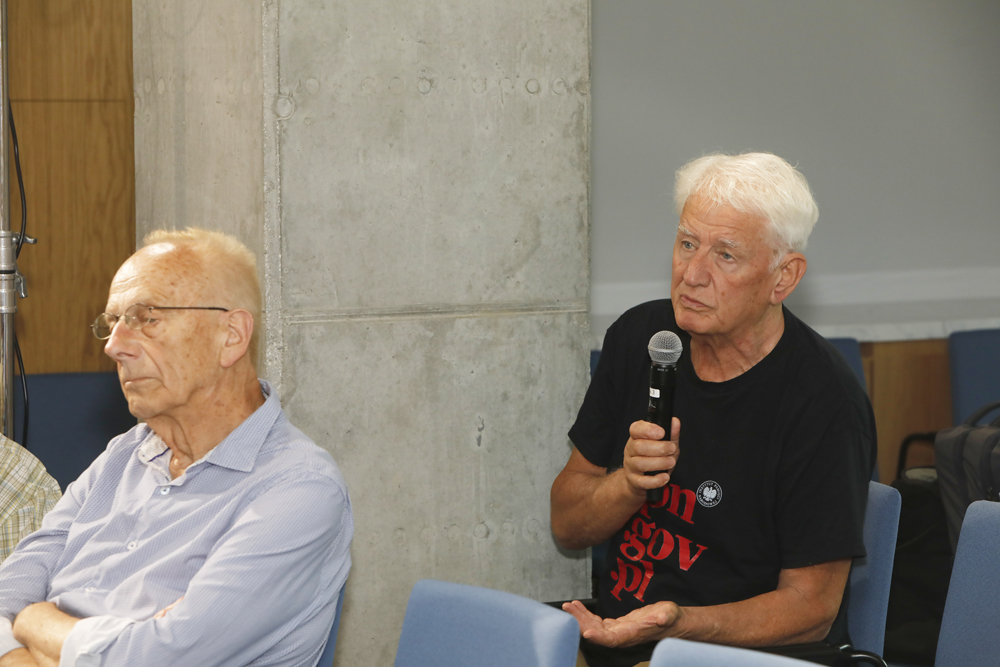 Spotkanie z cyklu „Tajemnice bezpieki”. Na zdj. (z prawej) Krzysztof Wyszkowski, członek Kolegium IPN – Warszawa, 28 czerwca 2024. Fot. Piotr Życieński (IPN)