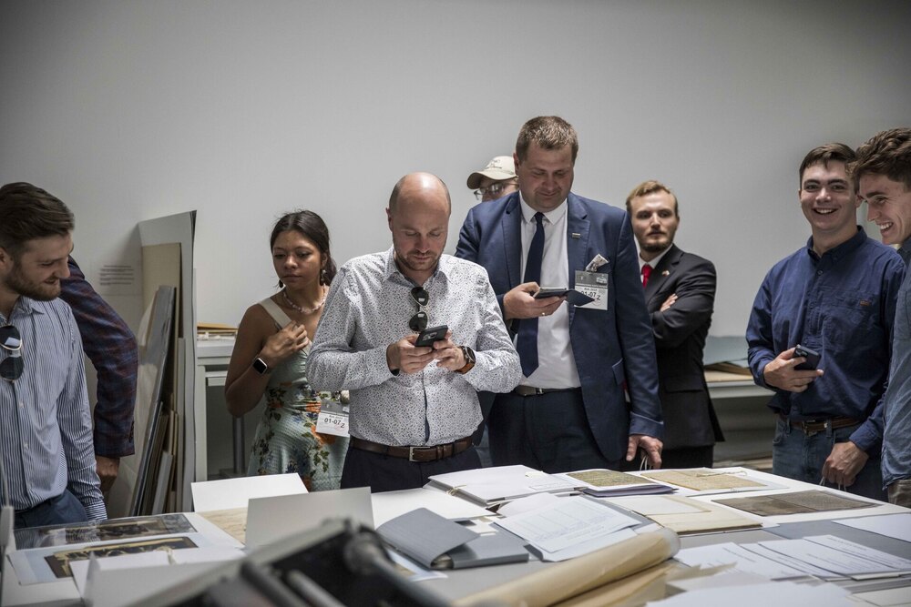 Wizyta studentów z Teksasu, uczestników Programu Wymiany Młodych Rolników Polska Teksas 2024 w Archiwum IPN – 1 lipca 2024. Fot. Katarzyna Adamów (IPN)