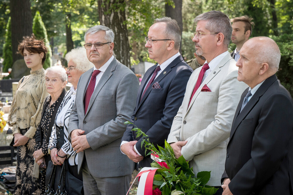 W Katowicach oznaczono grób powstańca śląskiego Franciszka Poloczka – 5 lipca 2024. Fot. Krzysztof Łojko (IPN)