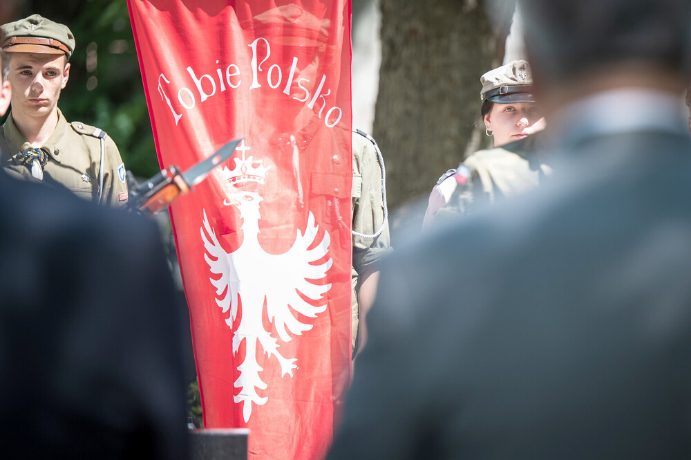 W Katowicach oznaczono grób powstańca śląskiego Franciszka Poloczka – 5 lipca 2024. Fot. Krzysztof Łojko (IPN)