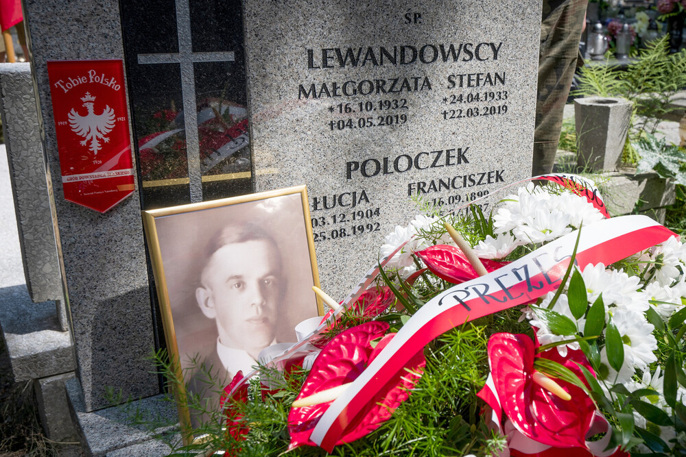 W Katowicach oznaczono grób powstańca śląskiego Franciszka Poloczka – 5 lipca 2024. Fot. Krzysztof Łojko (IPN)