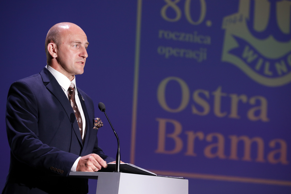 Obchody 80. rocznicy operacji „Ostra Brama” – Wilno, 6 lipca 2024. Na zdj. dyrektor białostockiego Oddziału IPN dr Marek Jedynak. Fot. Mikołaj Bujak (IPN)