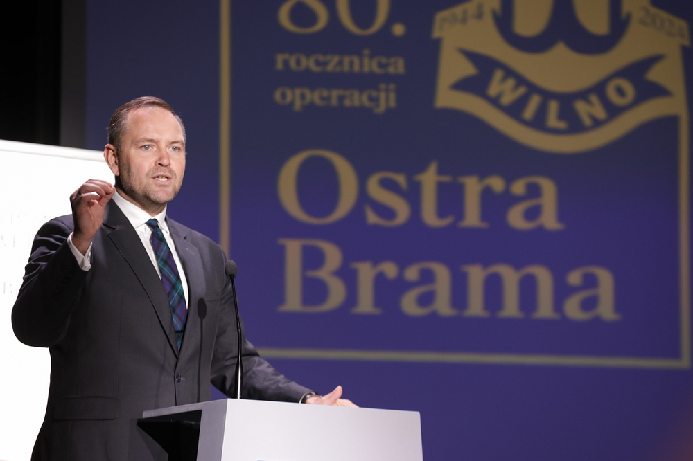 Obchody 80. rocznicy operacji „Ostra Brama” – Wilno, 6 lipca 2024. Na zdj. prezes IPN dr Karol Nawrocki. Fot. Mikołaj Bujak (IPN)