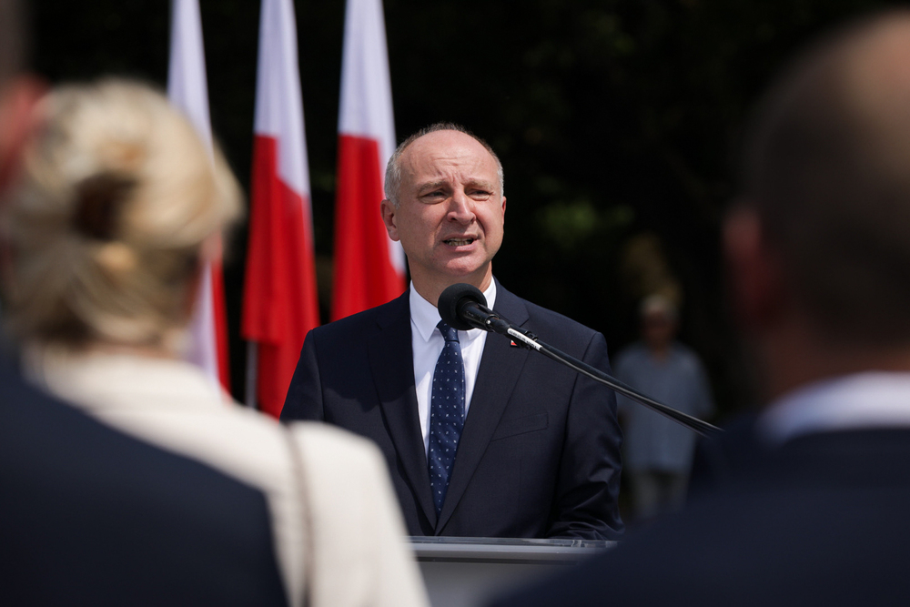 W Warszawie upamiętniono ofiary Zbrodni Wołyńskiej – 11 lipca 2024. Na zdj. Sekretarz Stanu w Kancelarii Prezydenta RP Wojciech Kolarski. Fot. Mikołaj Bujak (IPN)