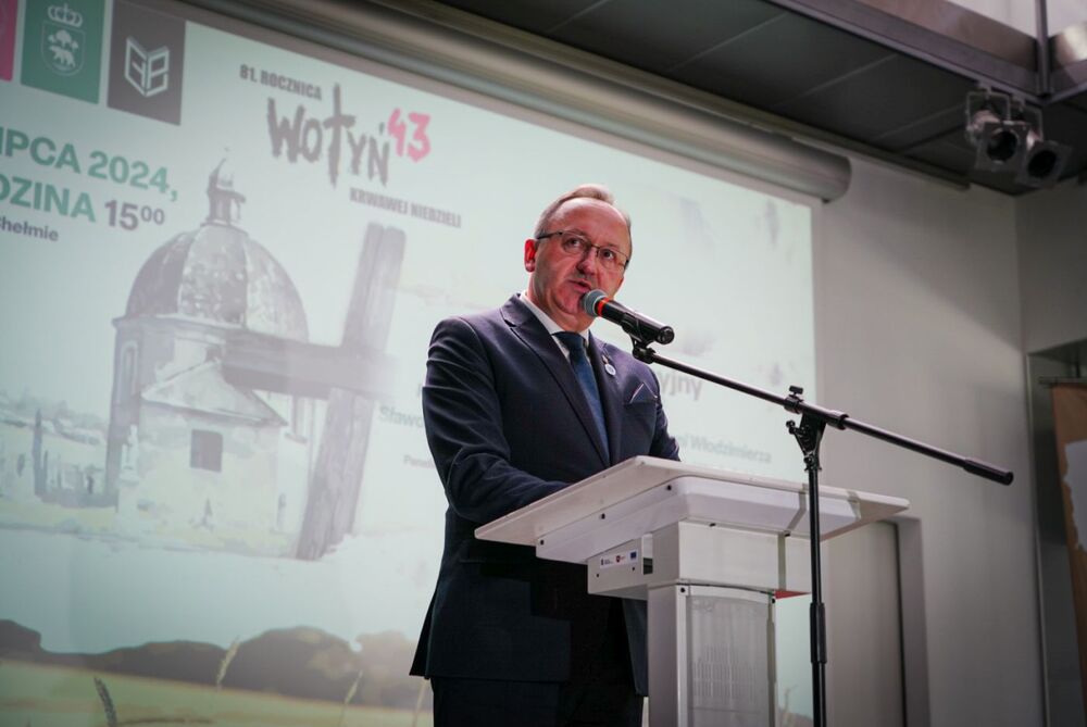 Dr hab. Karol Polejowski, zastępca prezesa IPN – Chełm, 12 lipca 2024. Fot. Mateusz Niegowski (IPN)