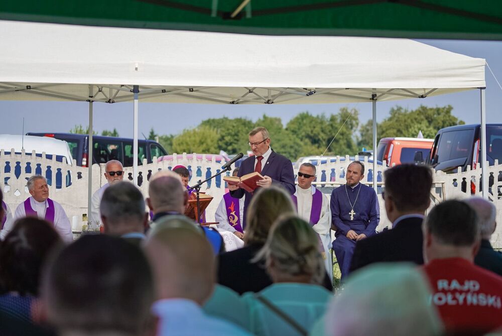 Uroczystości upamiętniające ofiary Zbrodni Wołyńskiej – Sielec (Ukraina), 13 lipca 2024. Fot. Mateusz Niegowski (IPN)