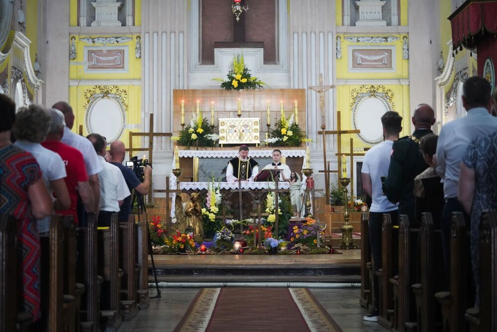 Msza św. w katedrze św. Apostołów Piotra i Pawła w Łucku (Ukraina) –14 lipca 2024. Fot. Mateusz Niegowski (IPN)