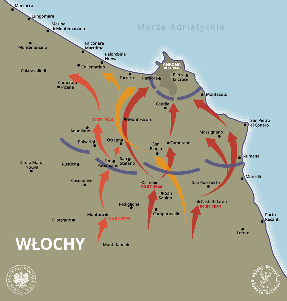 Bitwa o Ankonę – mapa